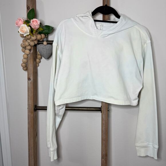 lululemon athletica Tops - Lululemon Cropped Hoodie Sweatshirt Size 10 Stain